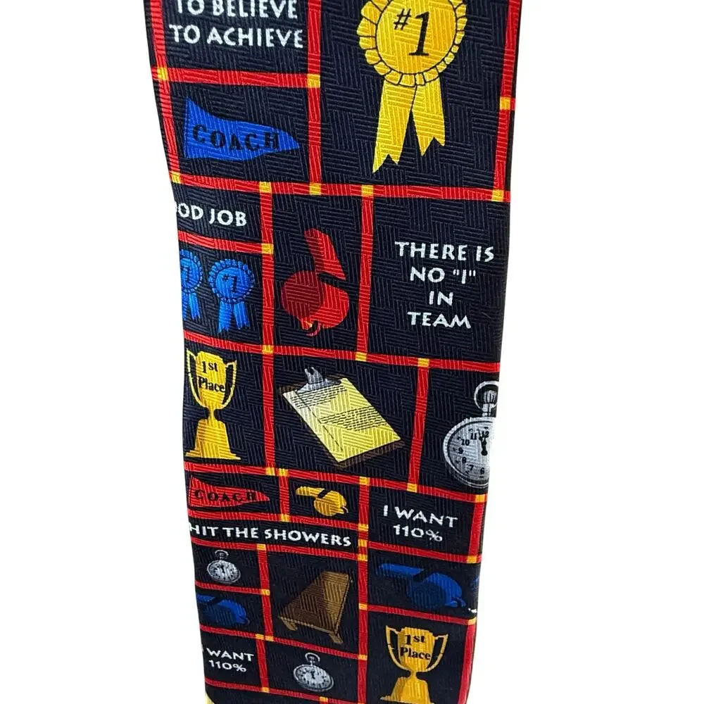 RM Style Fun and Casual Sports Themed Neck Tie Size 57